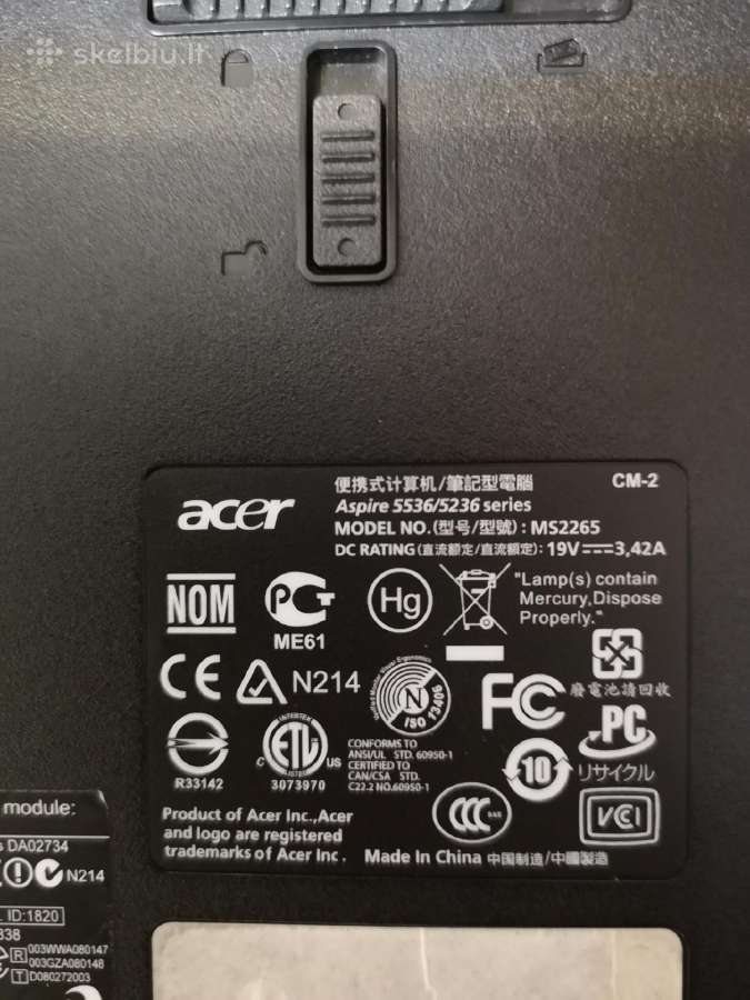 Acer Aspire 5536 - nuotraukos Nr. 4