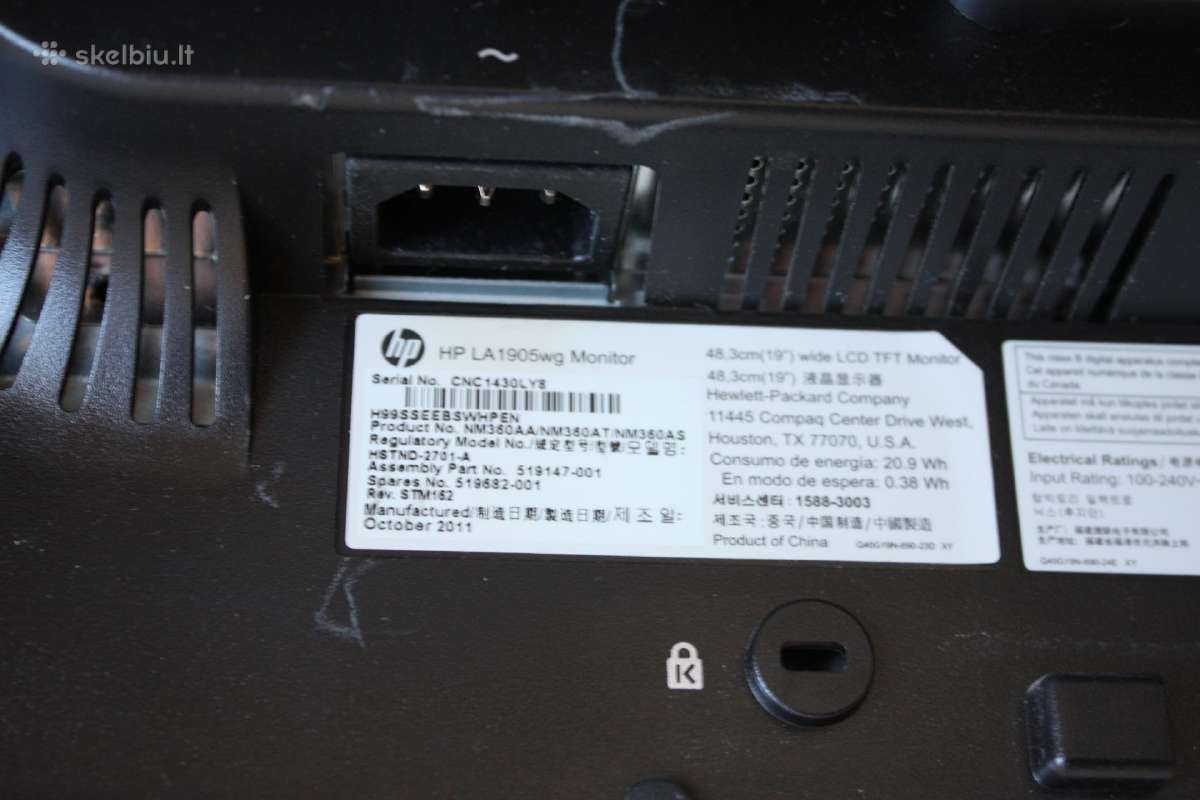 Monitorius Hp Compaq La1905wg 19" Vga, Dvi, Dp - nuotraukos Nr. 6