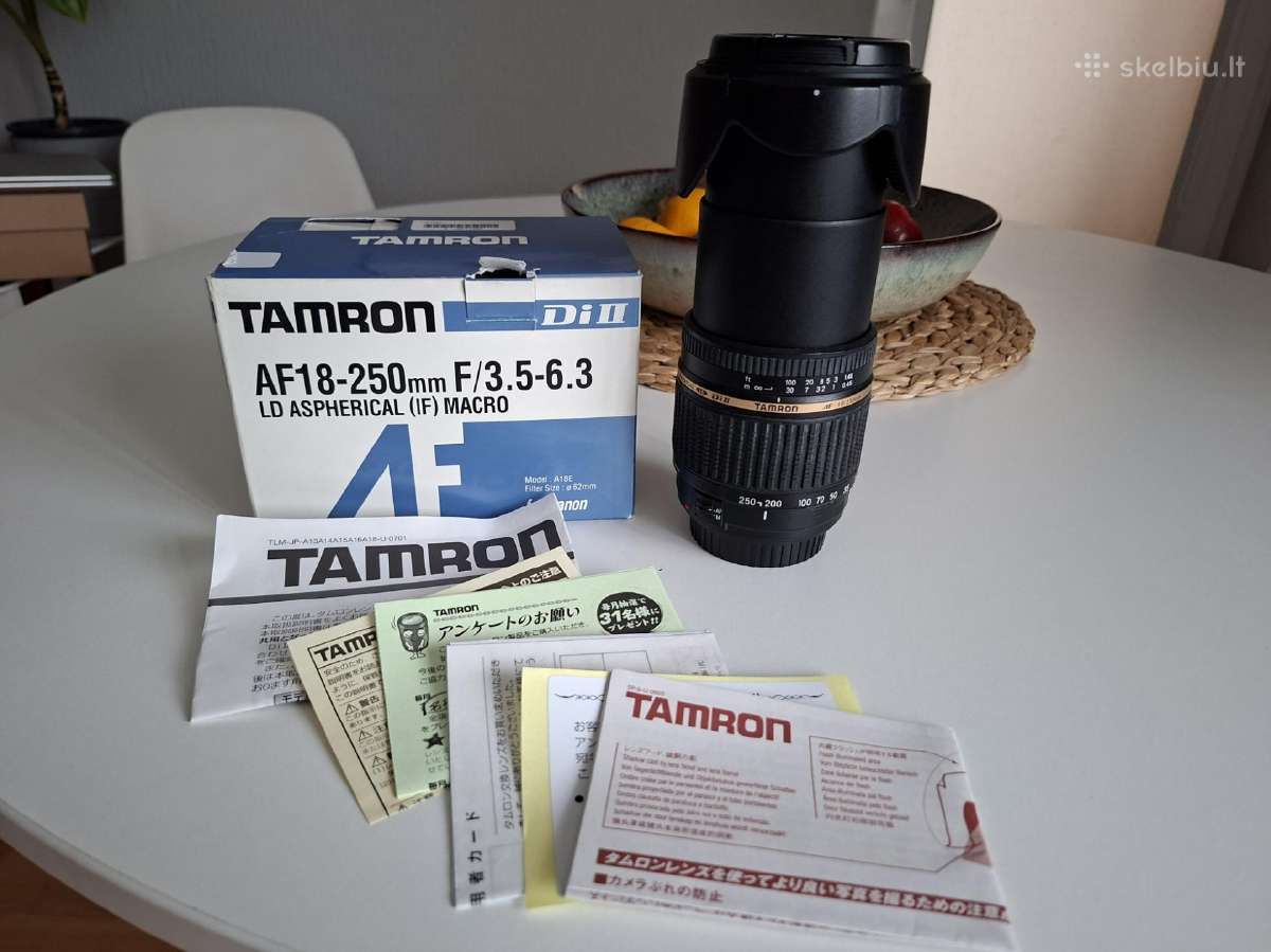 Foto objektyvas Tamron Af 18-250mm (for Canon)