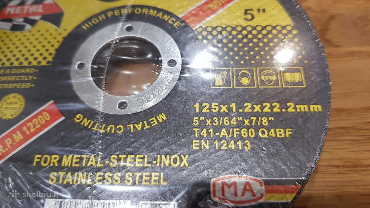 Kampinio slifuoklio Metalo pjovimo diskeliai 125mm - nuotraukos Nr. 2