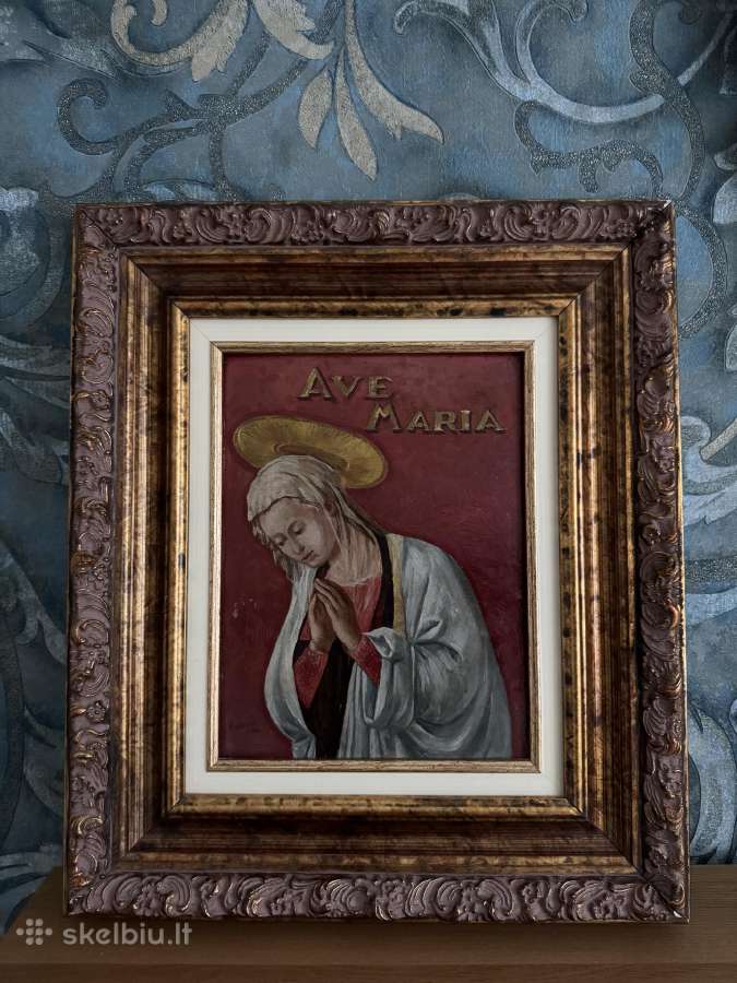 Antikvarinis paveikslas „Ave Maria“ - nuotraukos Nr. 12