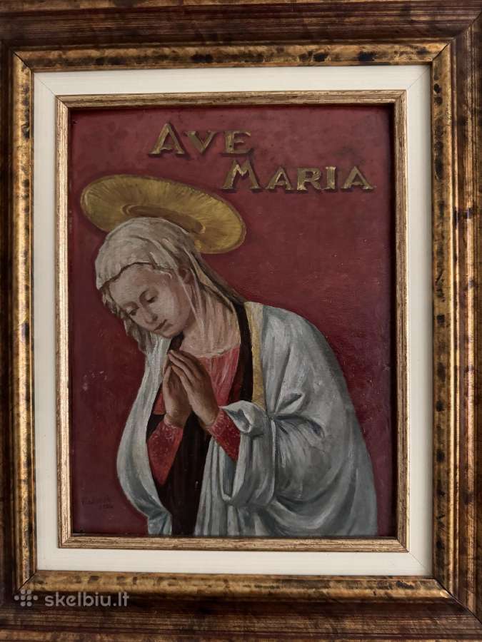 Antikvarinis paveikslas „Ave Maria“ - nuotraukos Nr. 13