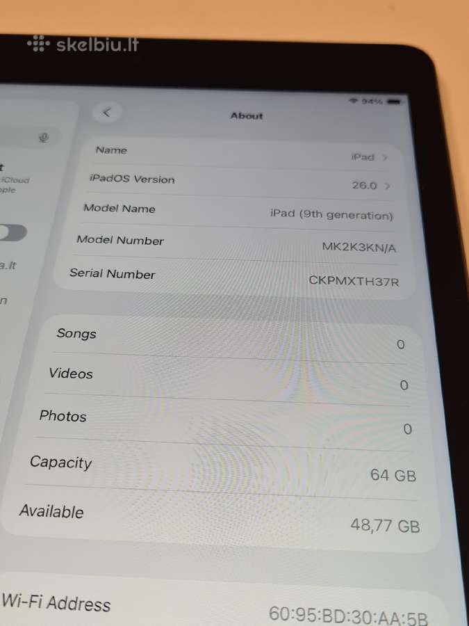 iPad (9th generation) 64gb planšetė - nuotraukos Nr. 4