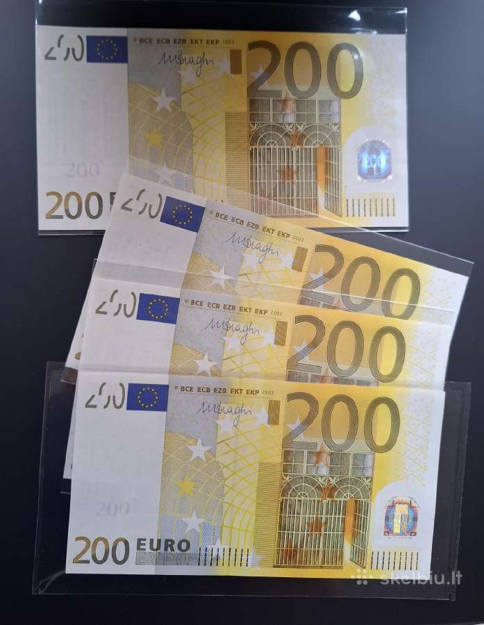 2002 m. 200 Eurų banknotai - nuotraukos Nr. 2