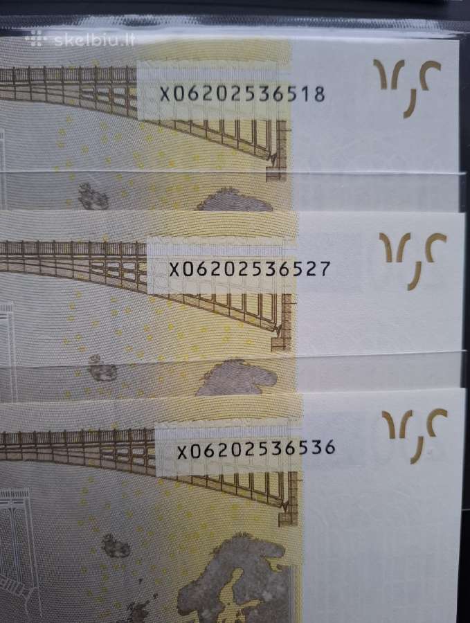 2002 m. 200 Eurų banknotai - nuotraukos Nr. 4