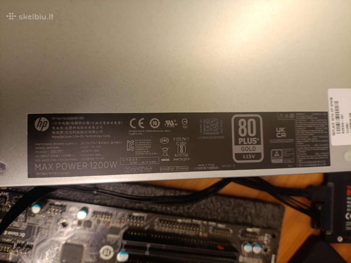 Naujas maitinimo blokas Psu stacionariam Pc 1200w - nuotraukos Nr. 2