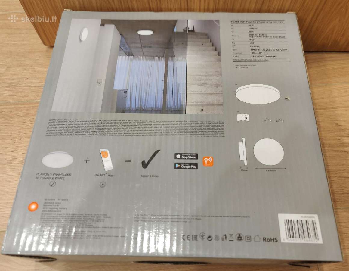 Smart WiFi Planon Frameless Rd30 Tw Šviestuvas - nuotraukos Nr. 2