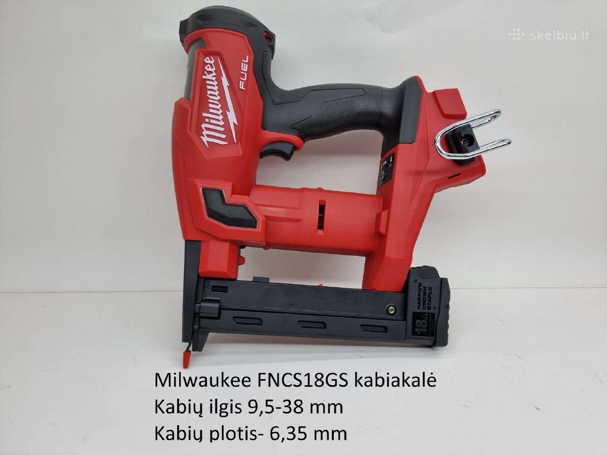 Akumuliatorinė smeigiakalė Milwaukee M12 Fcn18gs-0 - nuotraukos Nr. 8
