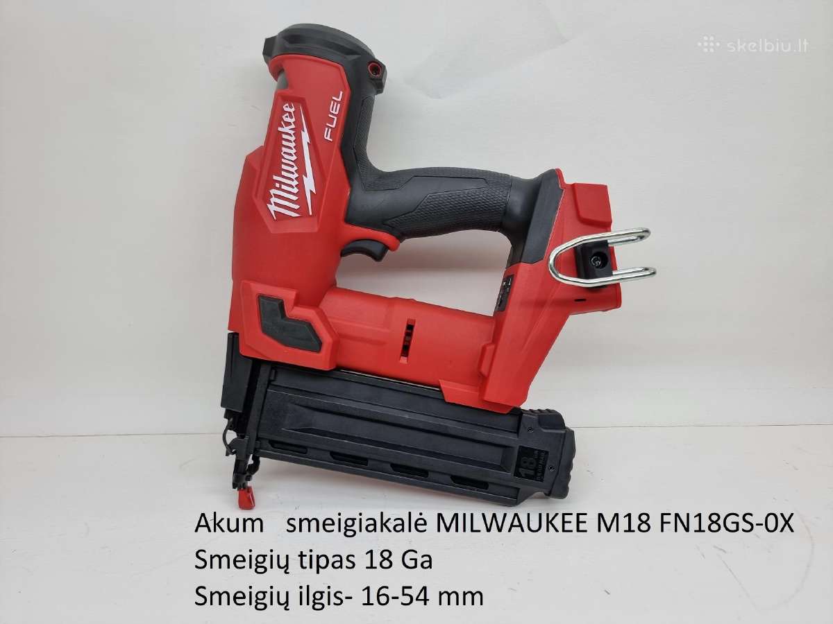 Akumuliatorinė smeigiakalė Milwaukee M12 Fcn18gs-0 - nuotraukos Nr. 9