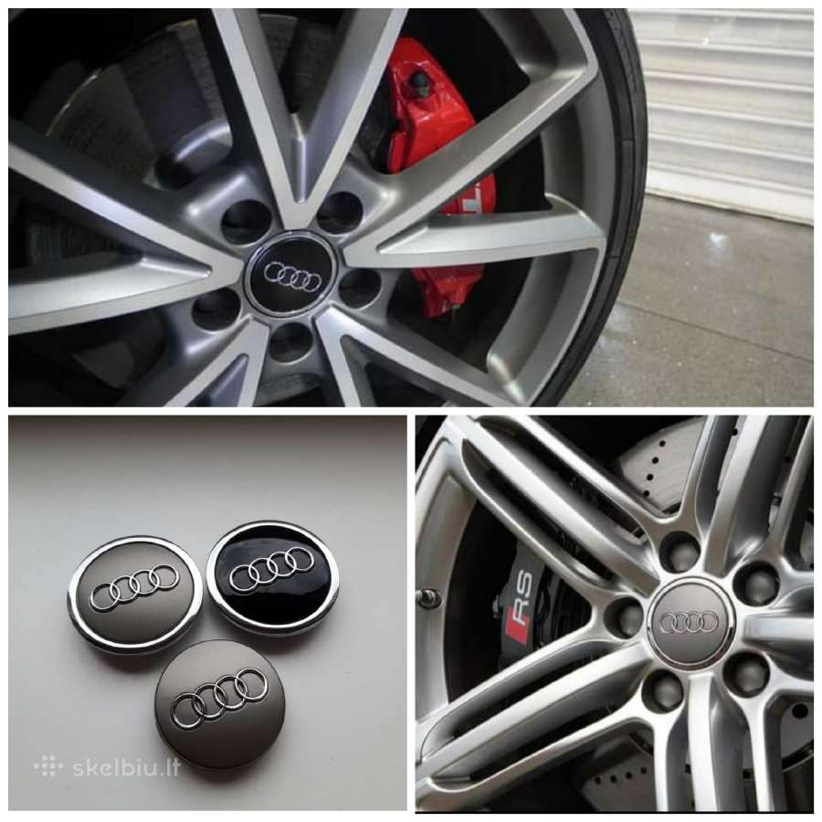 Audi juodi blizgus ziedai , emblemos , S-line. - nuotraukos Nr. 2