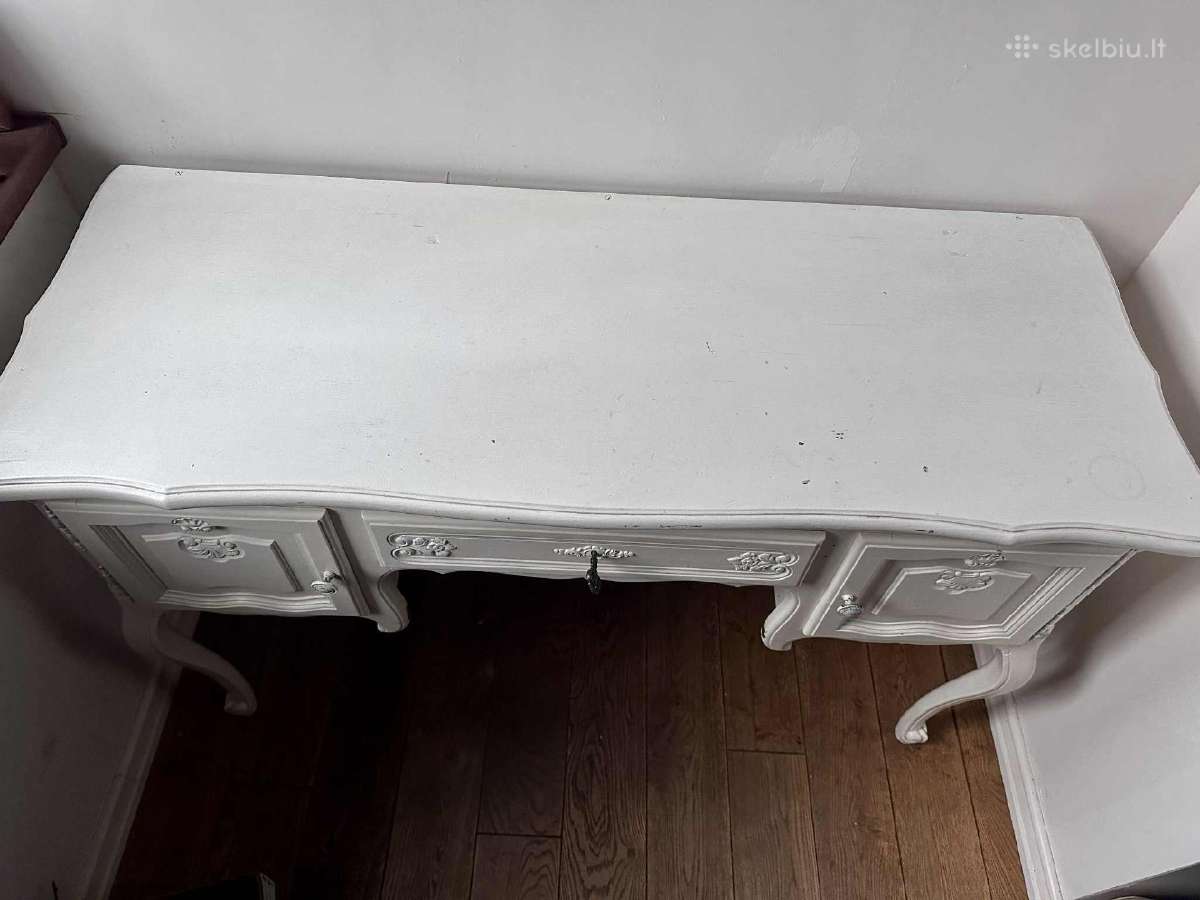 Antikvarinis ažuolinis rašomasis stalas - nuotraukos Nr. 4