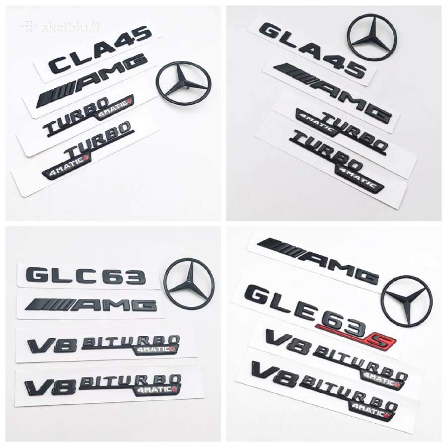 Mercedes Amg , v8biturbo emblemos, zenklas , LED - nuotraukos Nr. 12