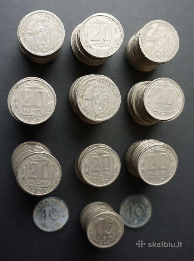 Kapeikos iki 1961 m. TSRS Ssr monetos 20 , 15
