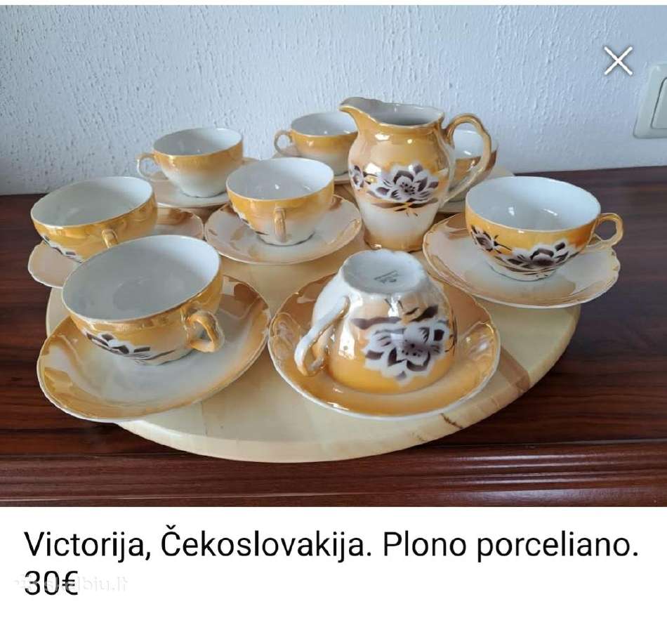 Servizas, puodelis, lėkštutė, Viktorija, Čekija