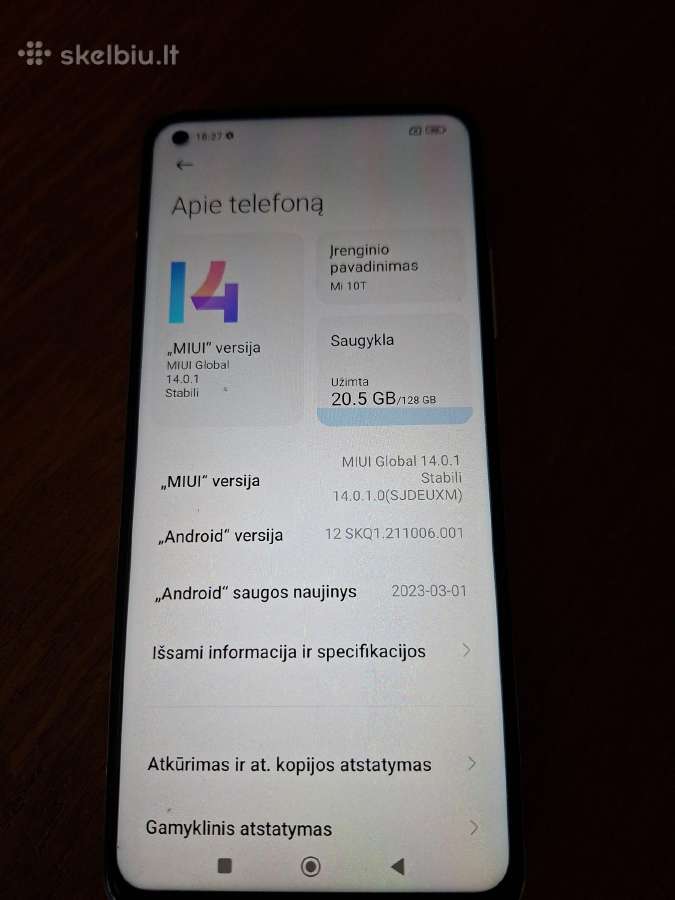 Xiaomi Mi 10t 5G 128/8 GB - nuotraukos Nr. 2