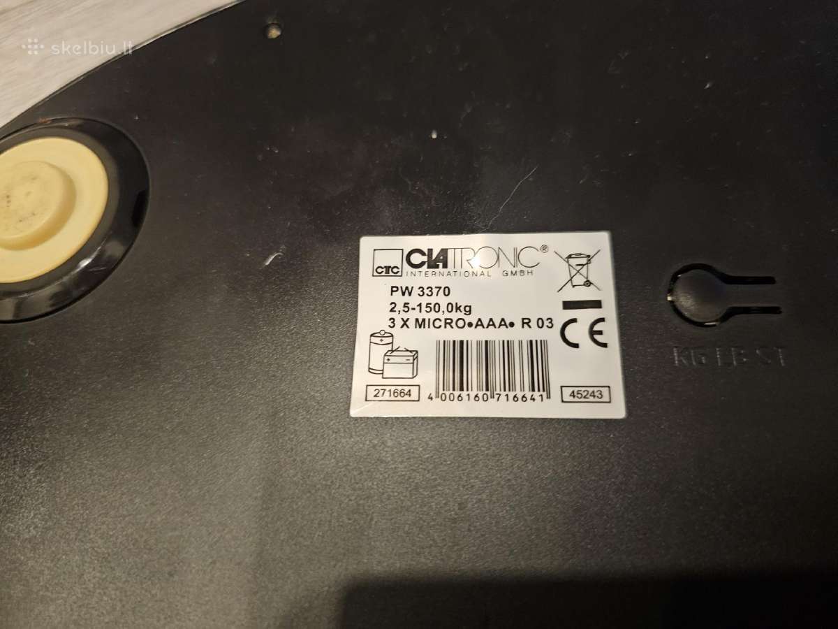 Elektroninės svarstyklės Clatronic Pw3370 - nuotraukos Nr. 4