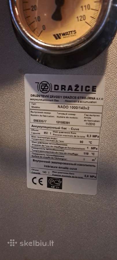 Parduodu naudota akumuliacinė talpa Nado 1000 ve2