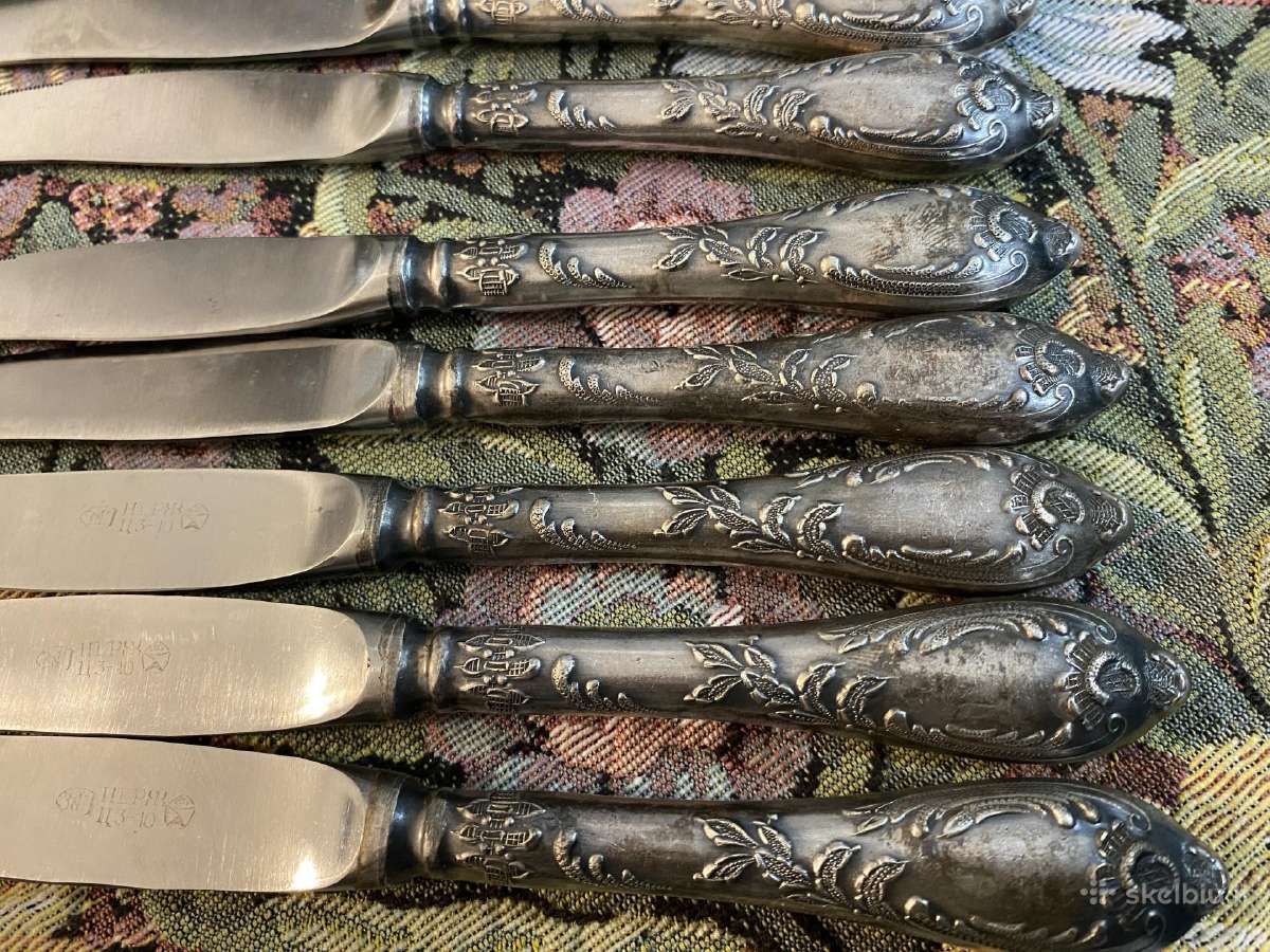 Senovinių tarybinių stalo peilių rinkinys – 12 vnt