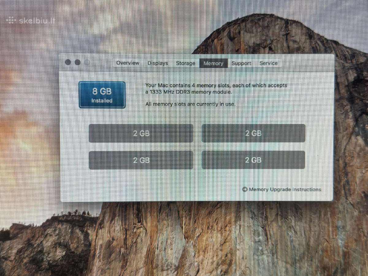iMac a1311 21'5 500gb 8gb RAM I5 - nuotraukos Nr. 5