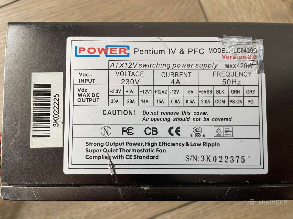 Maitinimo blokas 420w - nuotraukos Nr. 2