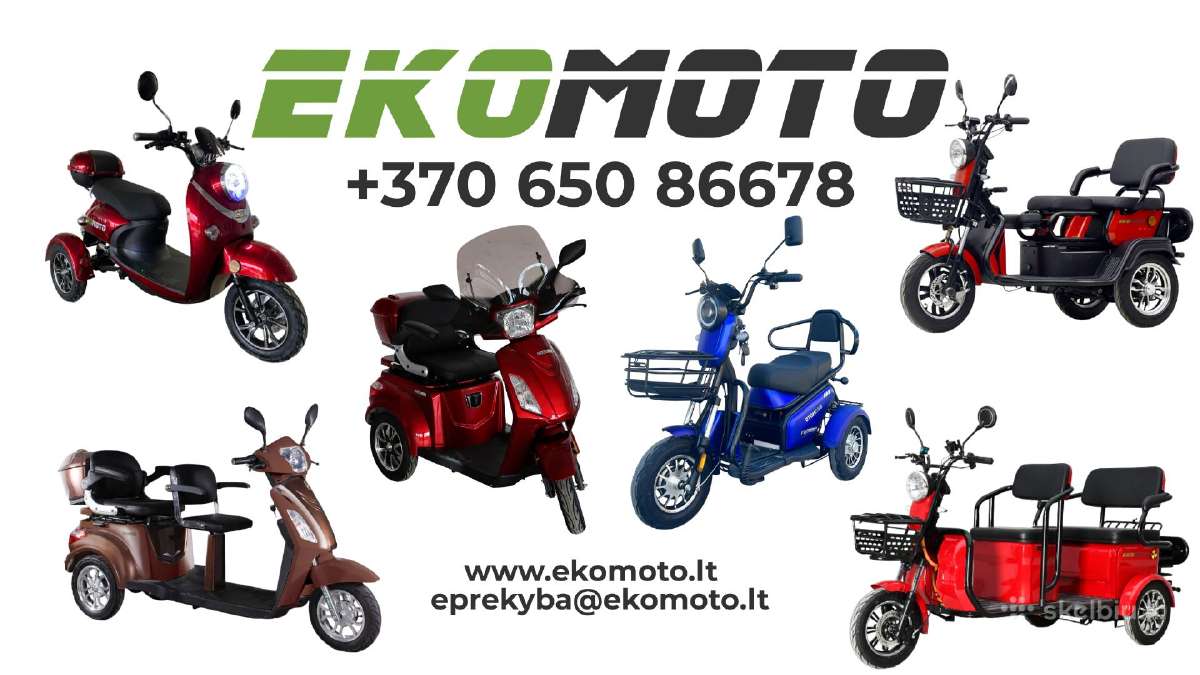 Elektriniai triračiais Ekomoto mobilumui