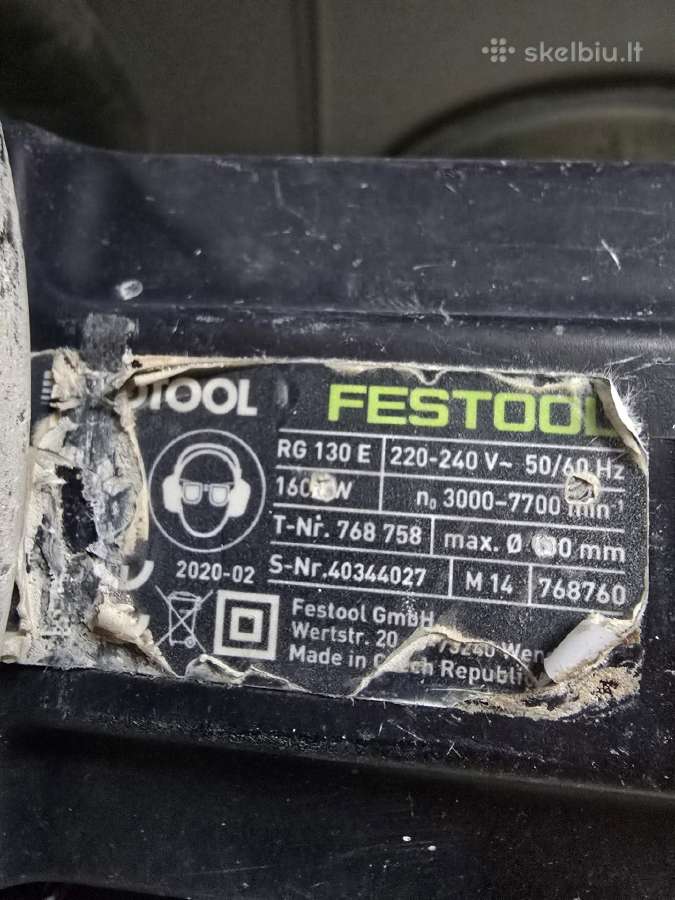 Betono šlifuoklis Festool Rg130 - nuotraukos Nr. 5