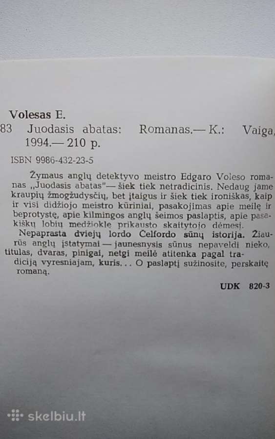 Juodasis abatas - nuotraukos Nr. 2