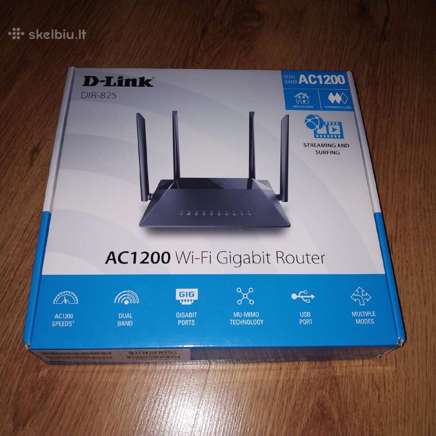 Bevielis routeris maršrutizatorius D-link Dir-825 - nuotraukos Nr. 2