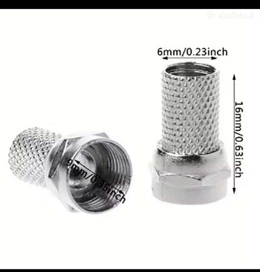 Parduodu F tipo jungtis (f-connector)6 mm kabeliui