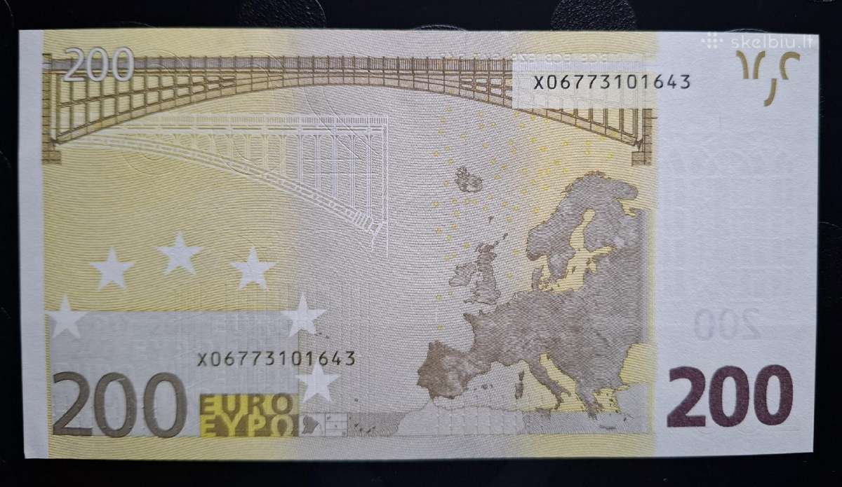 2002 m. 200 Eurų banknotai - nuotraukos Nr. 5