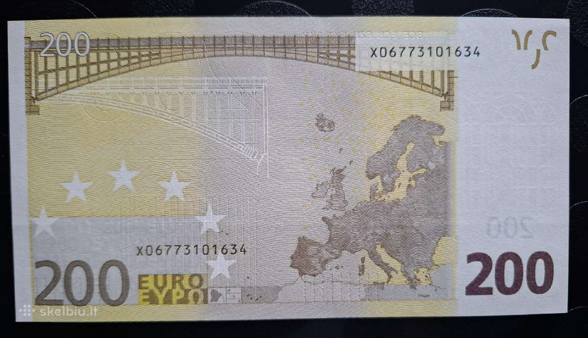 2002 m. 200 Eurų banknotai - nuotraukos Nr. 6