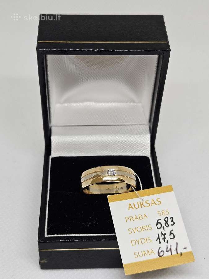 Auksinis žiedas - 869 Eur.