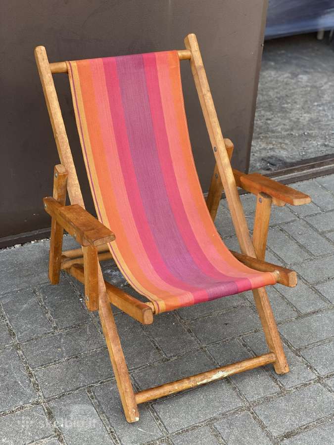 Unikalus Mid-century plezo kreslas vaikui