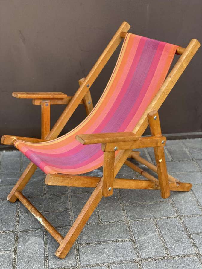 Unikalus Mid-century plezo kreslas vaikui - nuotraukos Nr. 2