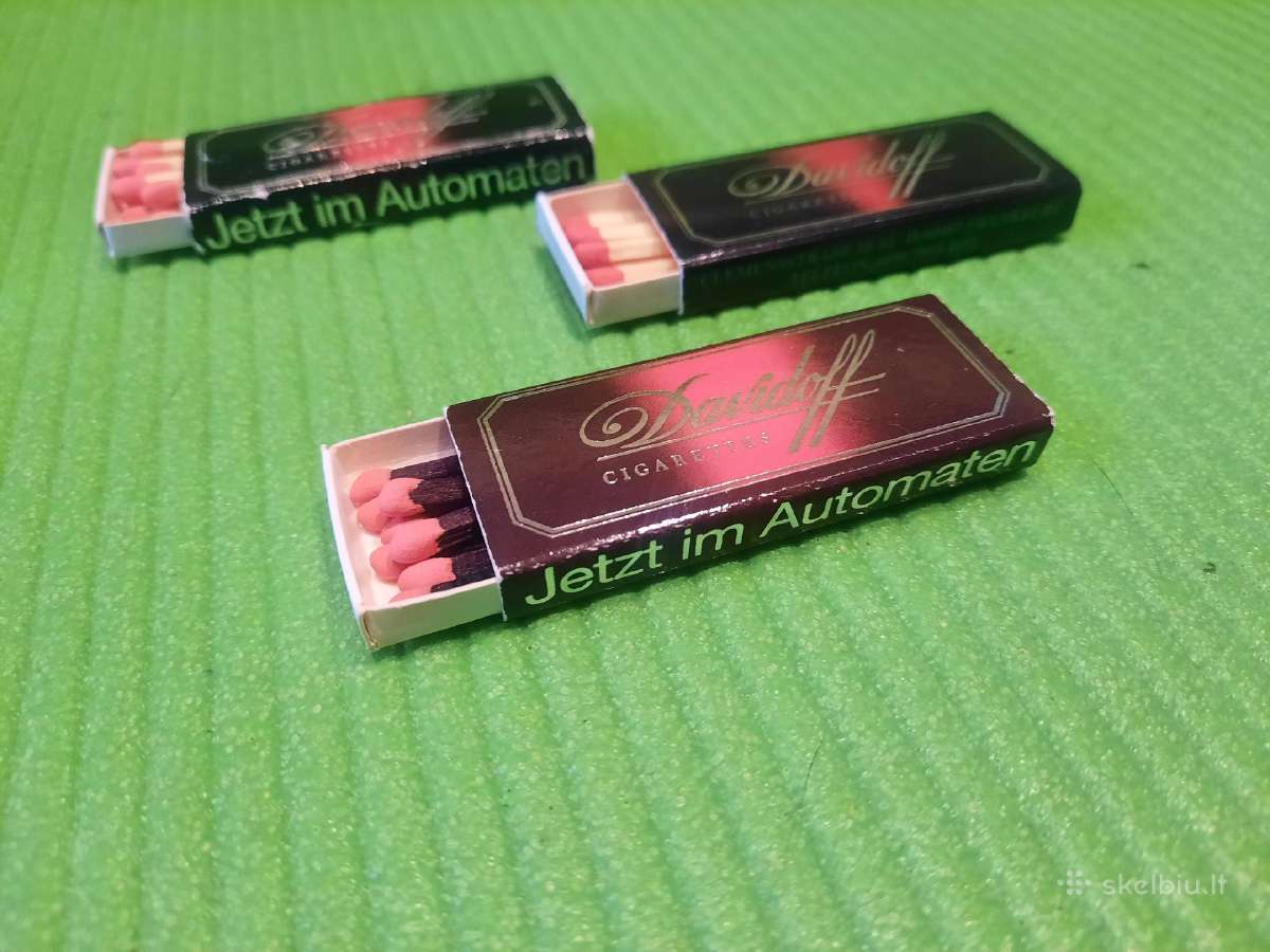 N01_01-07si. Degtukų dėžutės Davidoff 3vnt. - nuotraukos Nr. 4