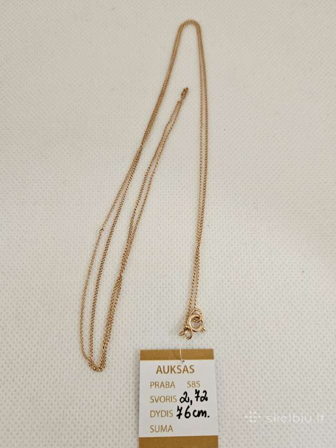 Auksinė grandinėlė - 265 Eur.