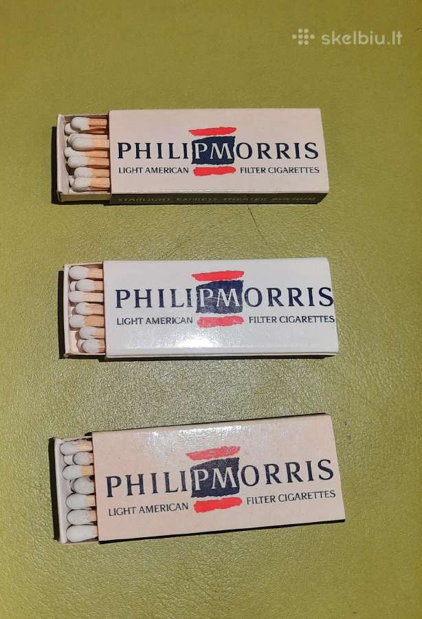 N01_01-07si. Degtukų dėžutės Philips Morris 3vnt.
