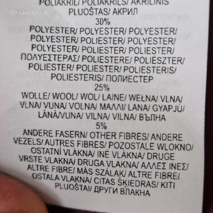 Švarkas su vilna M/l (38/40) dydžio - nuotraukos Nr. 5