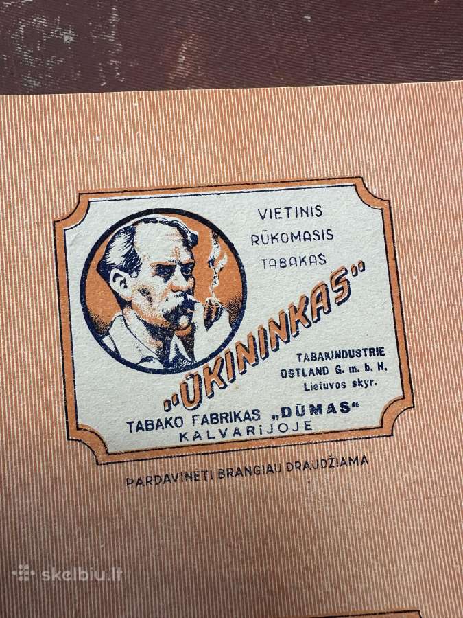 Prieskarinis tabako fabriko etiketes lapas - nuotraukos Nr. 3