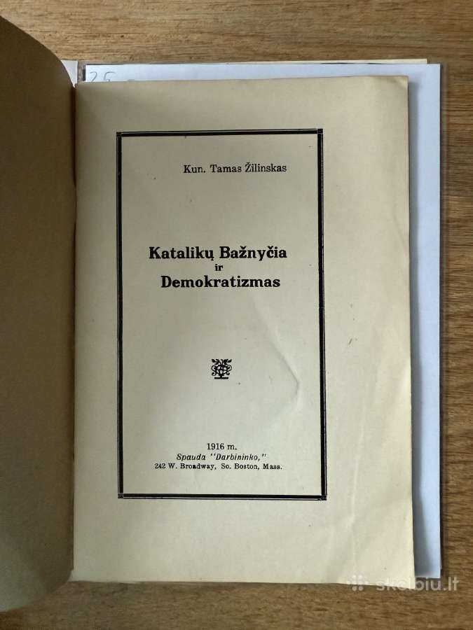 Katalikų Bažnyčia ir demokratizmas 1916 m. - nuotraukos Nr. 2