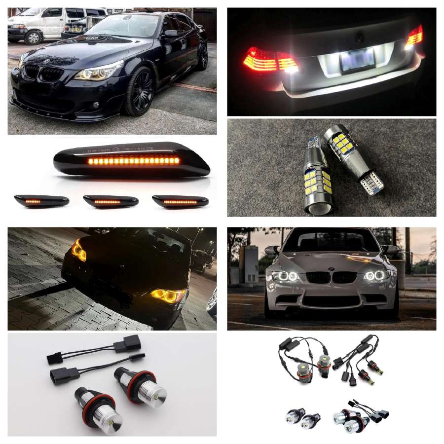Bmw E60 apdailos, lipas, poslenksciai, tuning LED - nuotraukos Nr. 14
