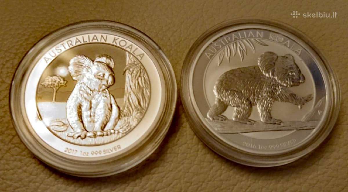 1oz Australijos Koalos 2016, 2017 m.