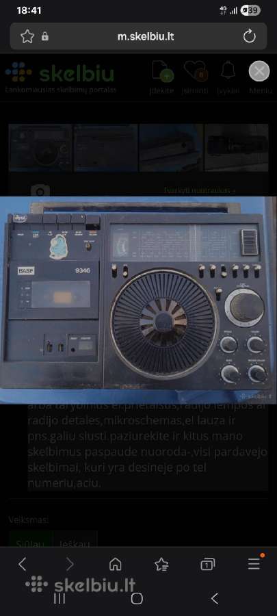 Magnetolos ir boomboxai ir pns. - nuotraukos Nr. 18