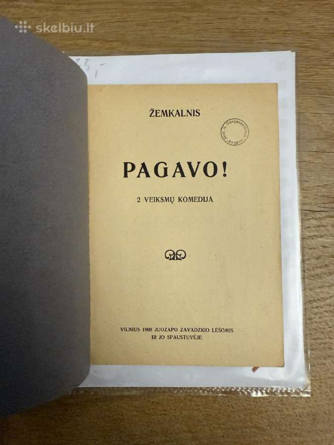 Pagavo! 2 veiksmų komedija 1908 - nuotraukos Nr. 2