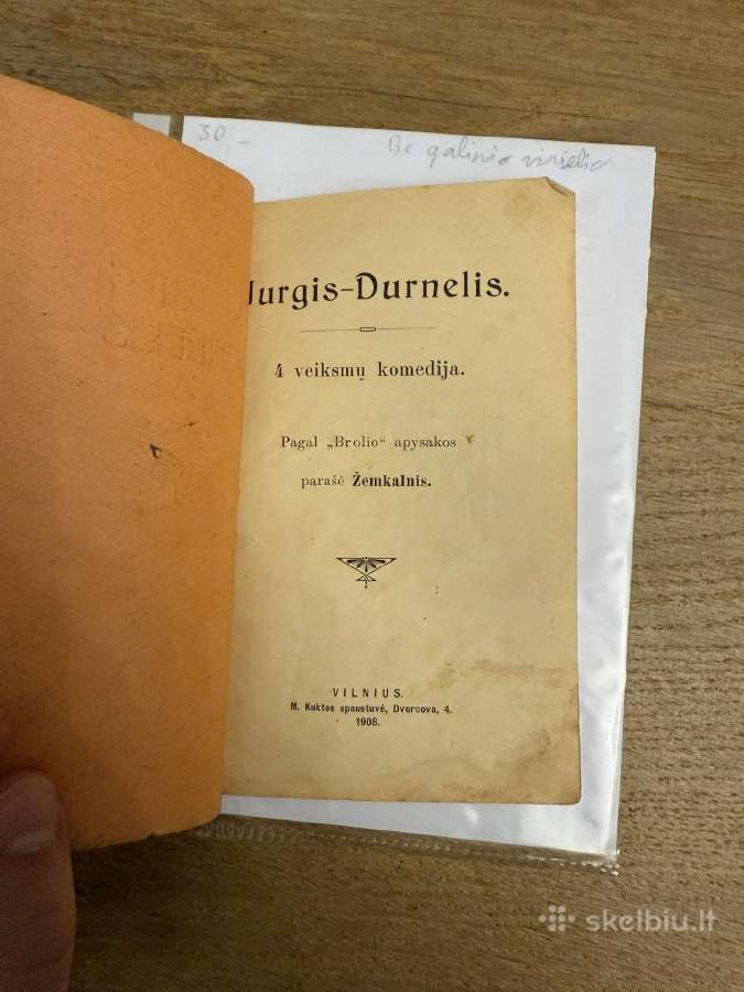 Jurgis- durnelis. 1908 - nuotraukos Nr. 2