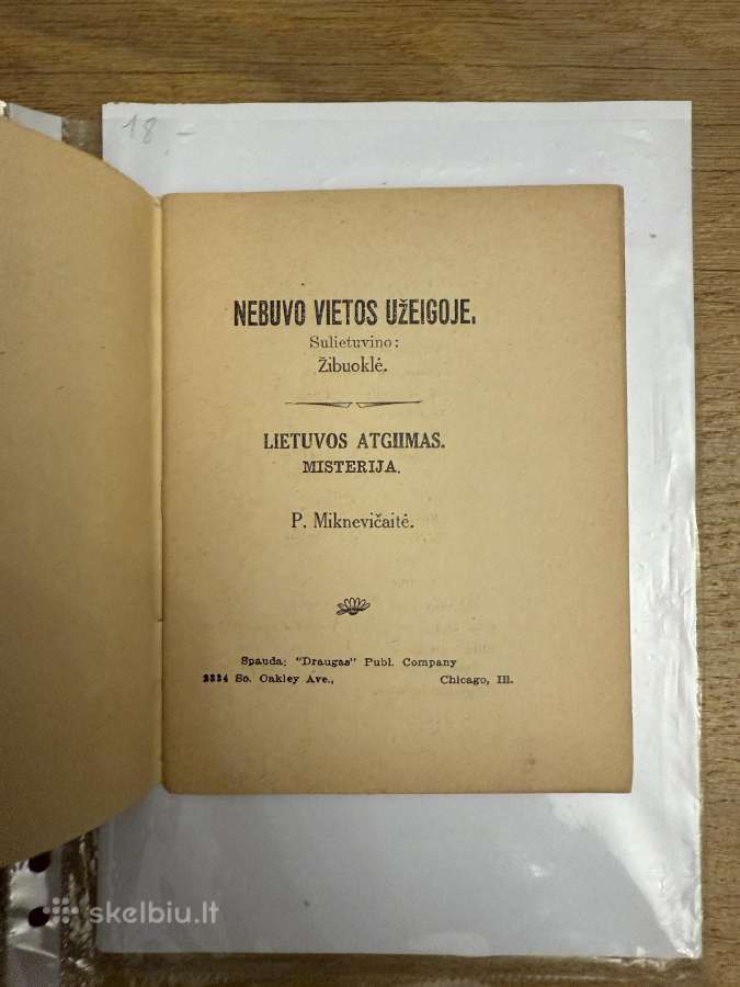 Nebuvo vietos užeigoje; Lietuvis Atgiimas 1912 - nuotraukos Nr. 2