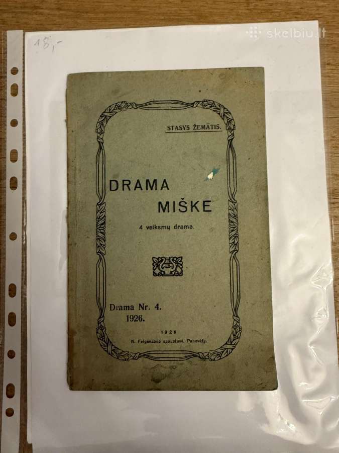 Drama miške 4 veiksmų drama 1926 m.