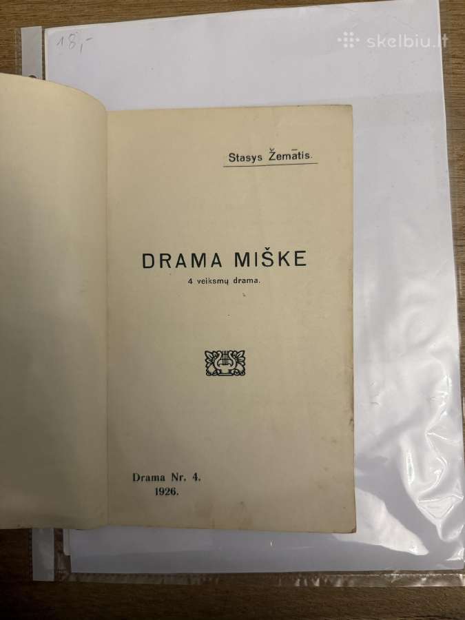 Drama miške 4 veiksmų drama 1926 m. - nuotraukos Nr. 3