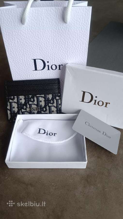 Juodas Dior kortelių dėklas - nuotraukos Nr. 5