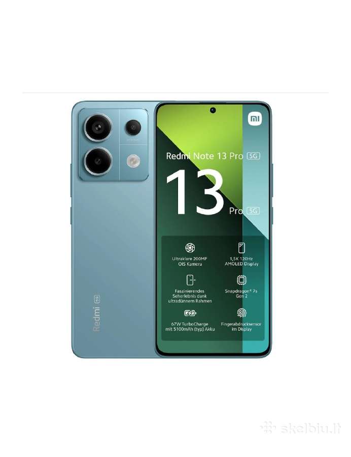 Nauji Xiaomi Redmi 13 Pro/512gb/16gb su 5G - nuotraukos Nr. 2